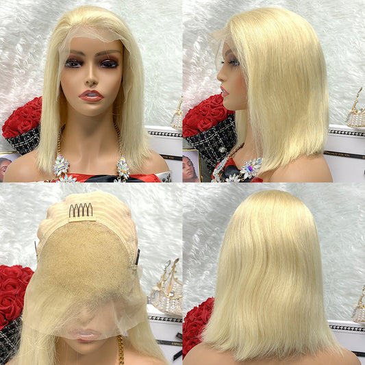 13x4 #613 Virgin Colored Bob Lace Front Wig