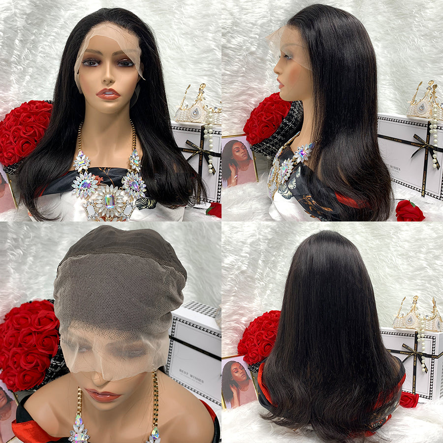 13*4 straight Lace Frontal Wigs 100% Virgin Human Hair