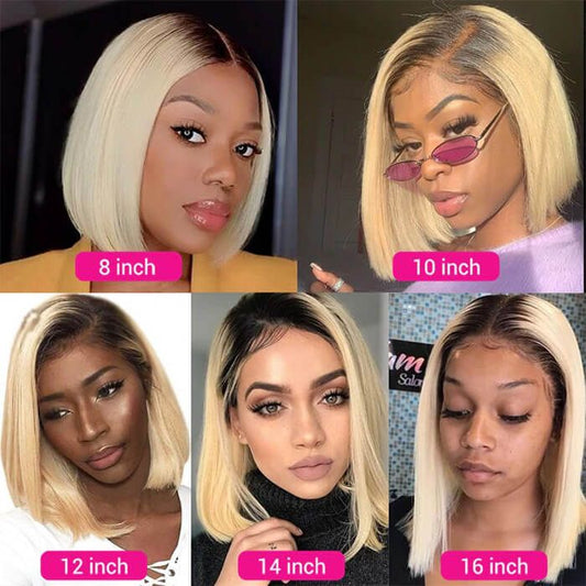 613 Bob Wigs 4x4 100% Virgin Wigs Human Hair Lace Front Wig