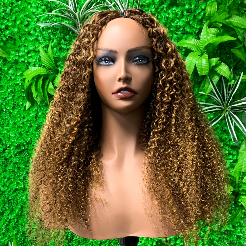 100% Virgin V Part Wigs Cuticle Aligned 30 Inch Human Hair Wigs Remy Jerry Curly Human Wigs