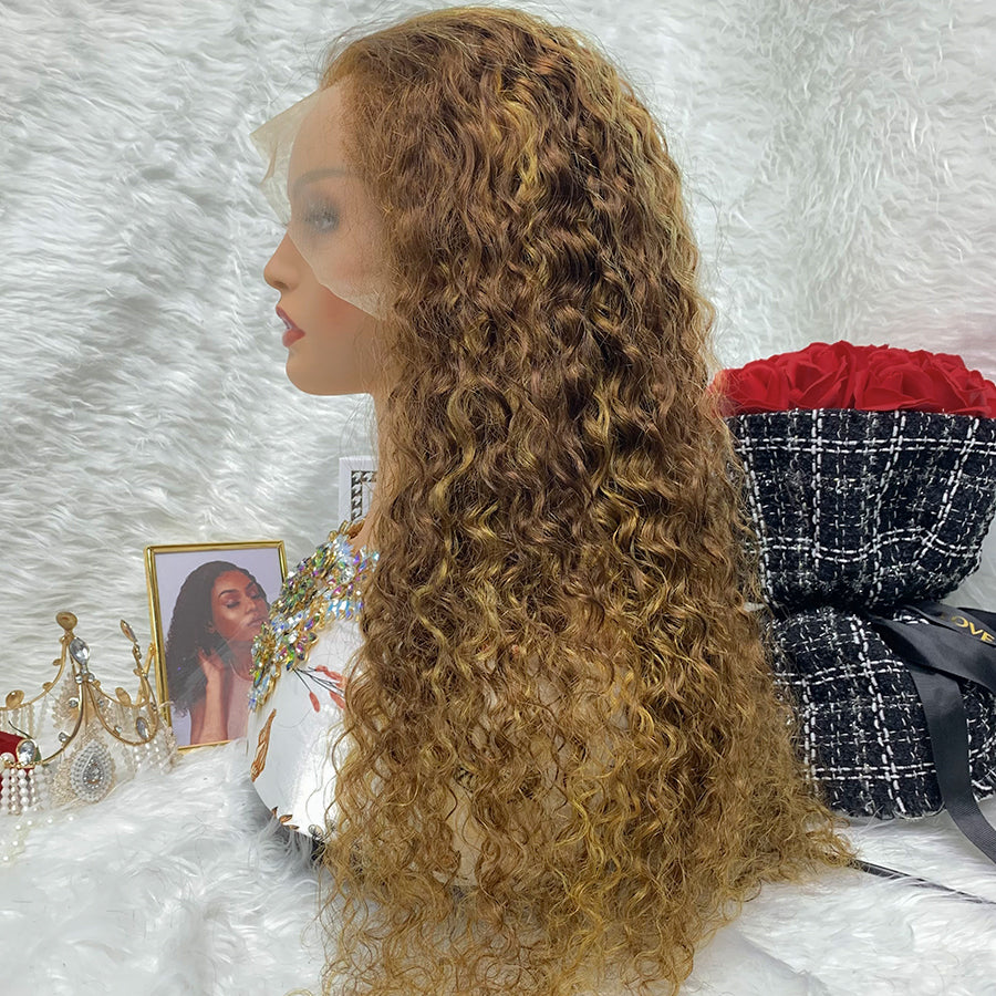 13x4 Brazilian Curly Full Lace Human Hair Wig