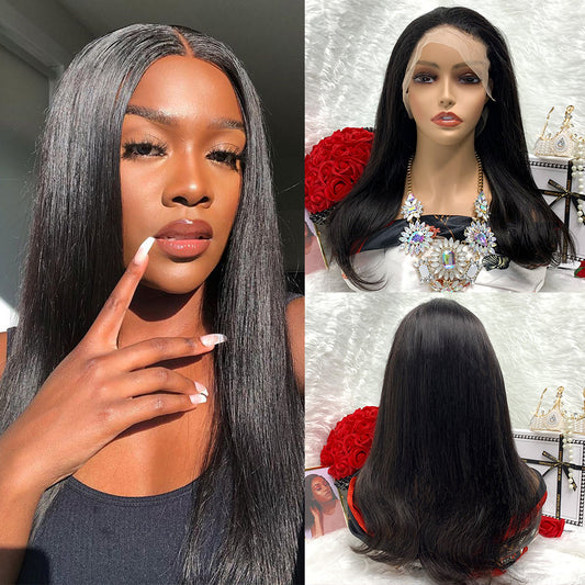 13*4 straight Lace Frontal Wigs 100% Virgin Human Hair