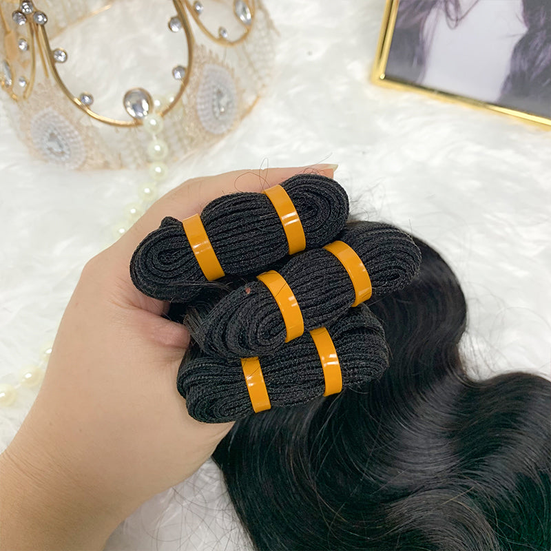 12A 3 Bundles Body Wave Double Drawn Hair Weave Bundle Bone Straight Hair Bundles Human Hair