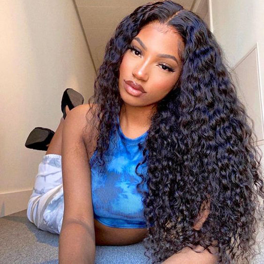 13*4 NATURE Jerry cruly Lace Front Wigs 100% Virgin Human Hair