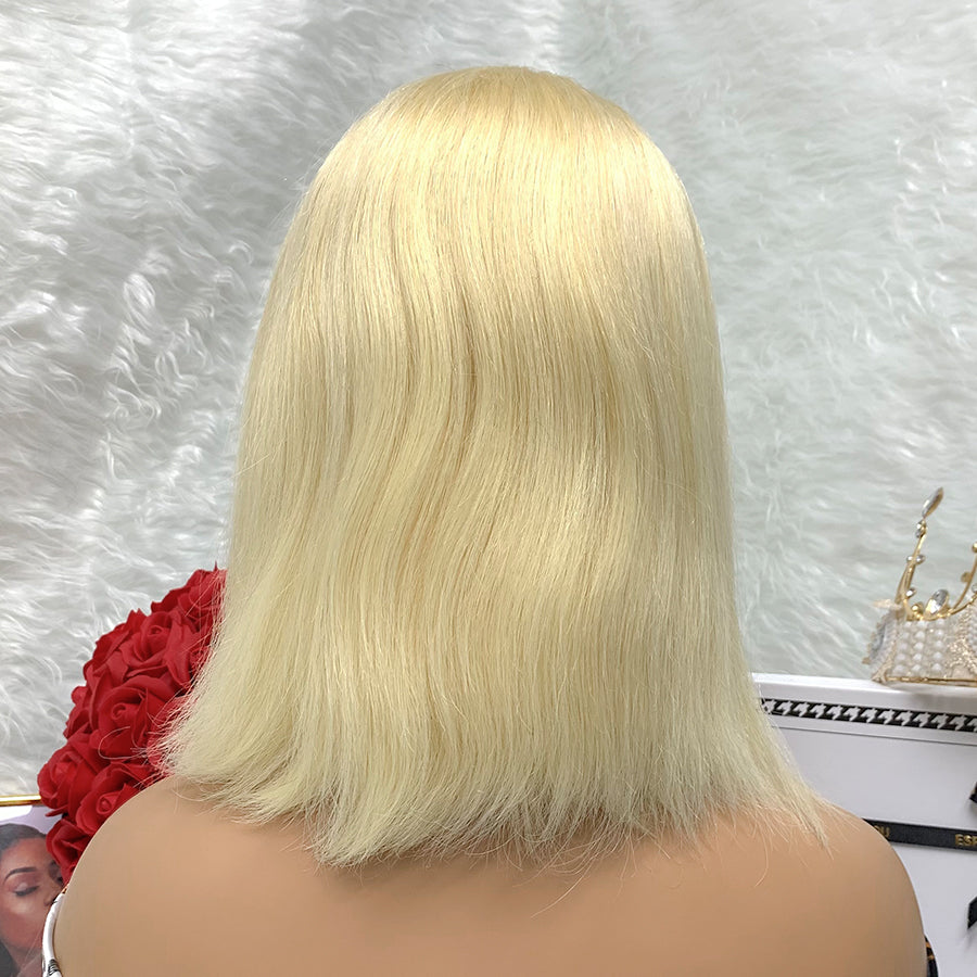 13x4 #613 Virgin Colored Bob Lace Front Wig