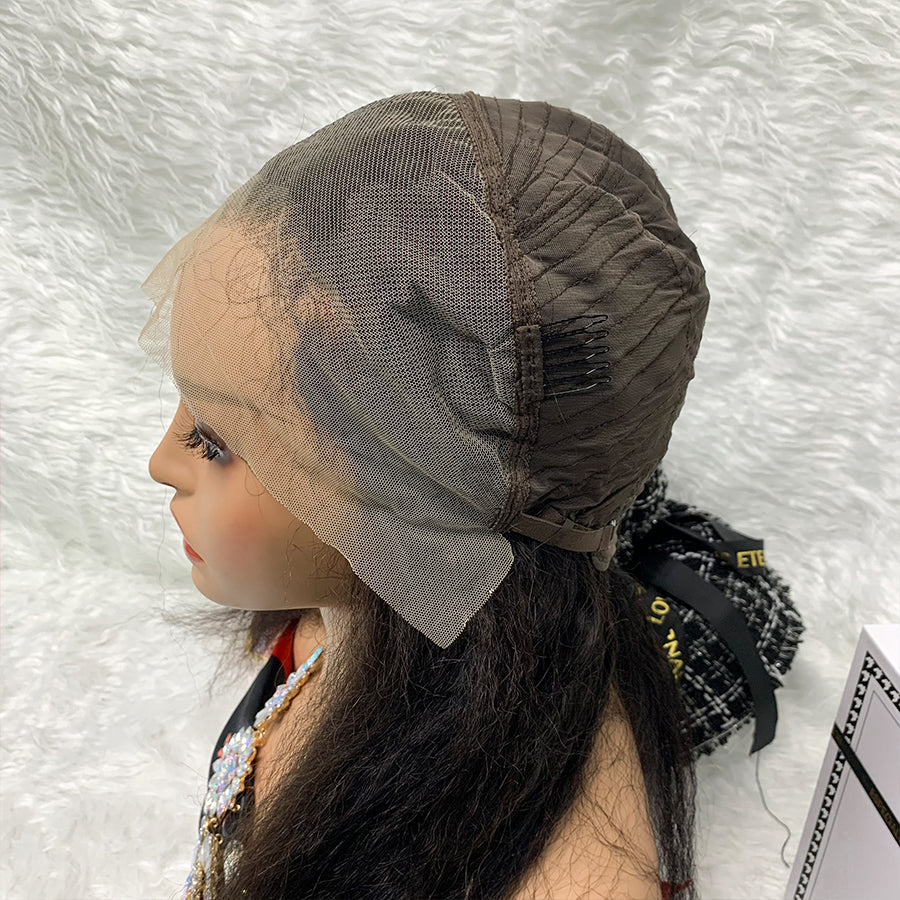 13*4 kinky straight Lace Frontal Wigs 100% Virgin Human Hair