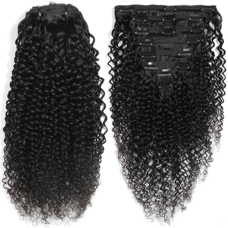 10A Clip In Vietnamese Hair Extensions Body Water Deep Wave Russian Hair Extensions Kinky Straight Curly