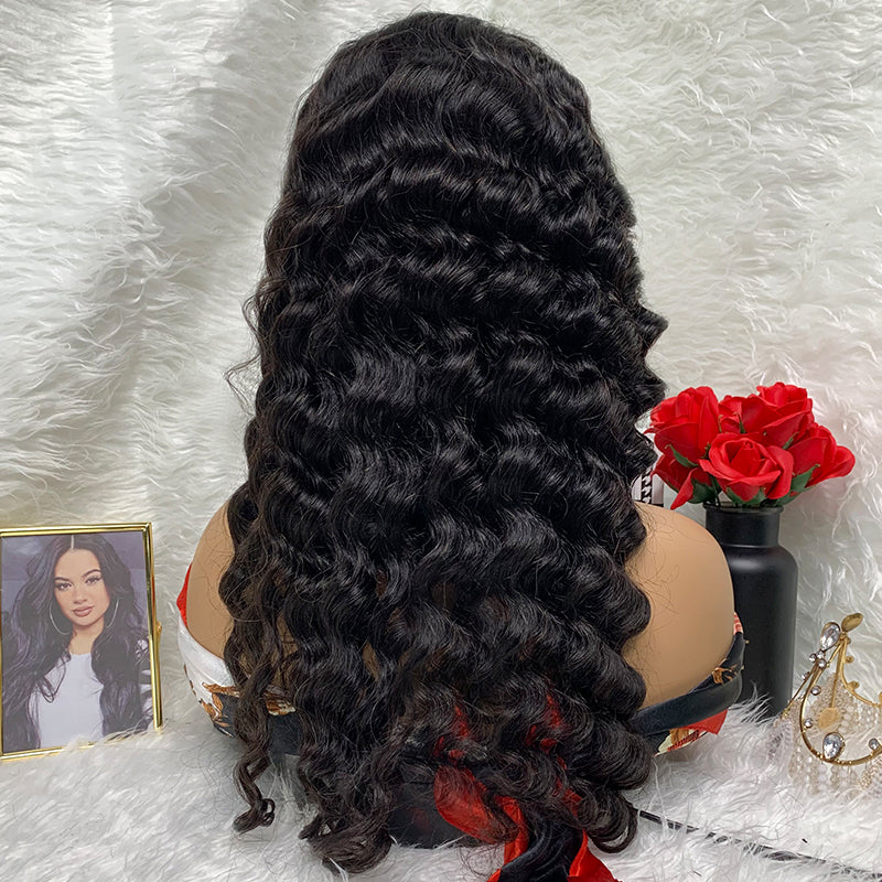 13*4 loose deep Lace Frontal Wigs 100% Virgin Human Hair