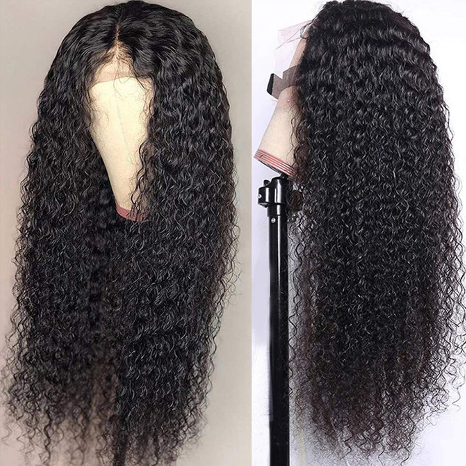 13*4 NATURE kinky cruly Lace Front Wigs 100% Virgin Human Hair
