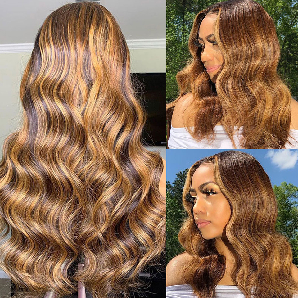 13*4 body wave Lace Wig Full Frontal Wig Ombre Wig