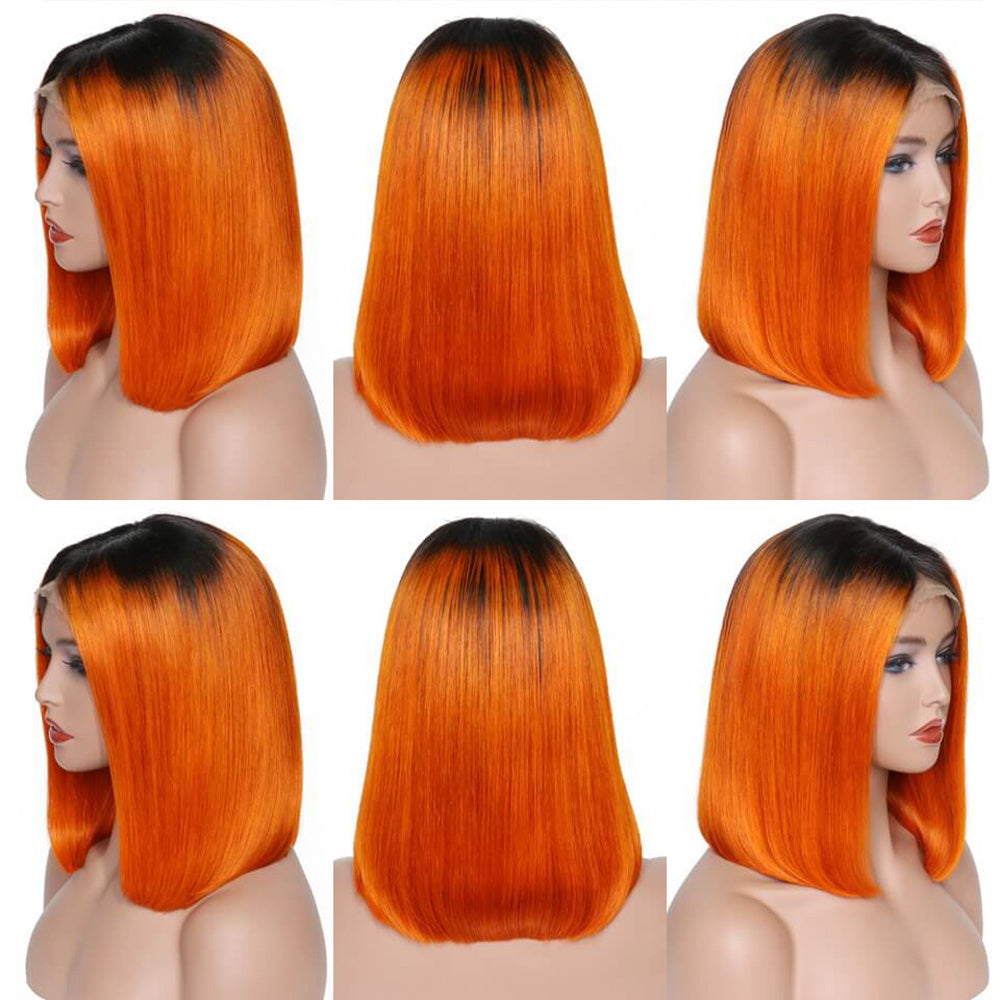 350 Bob Wigs 4x4 100% Virgin Wigs Human Hair Lace Front Wig