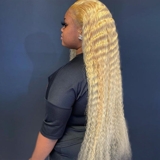 BONANZA 13x6 natural water wave HD lace frontal human hair wig