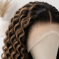 BONANZA 1B/27 Honey Highlight Deep Wave 13x4 Lace Front Wig lace and deep wave detail