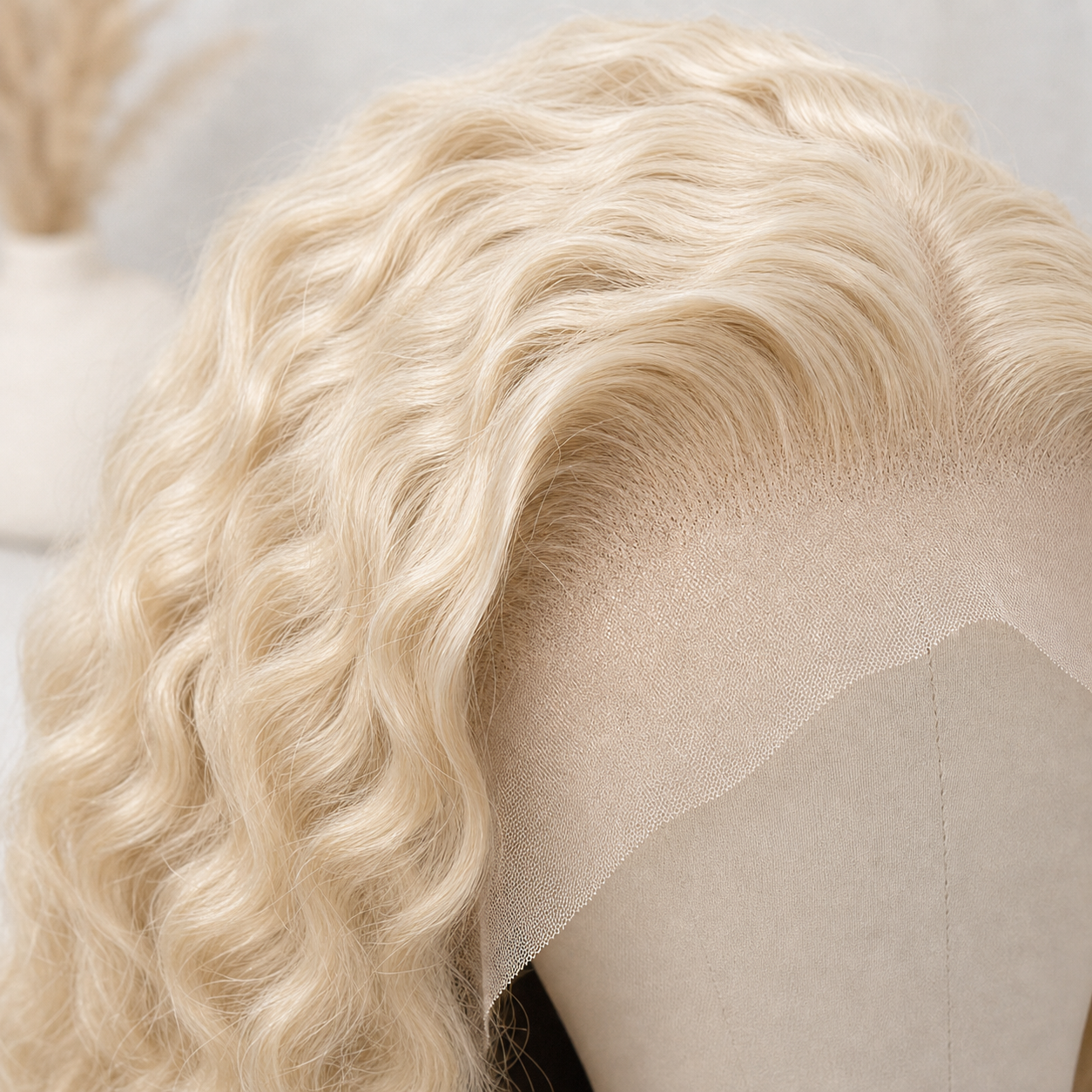 BONANZA 613 Blonde Water Wave 13x6 HD Lace Wig lace and water wave detail