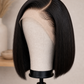 BONANZA Natural Black Straight Bob Lace Front Wig mannequin view