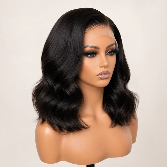 BONANZA Natural Black Zero Trace 13x4 HD Lace Glueless Human Hair Wig