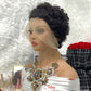 13x1 Brazilian 100% Virgin Hair Pixie Wig Curly  Remy Transparent Lace Short Curly Wigs
