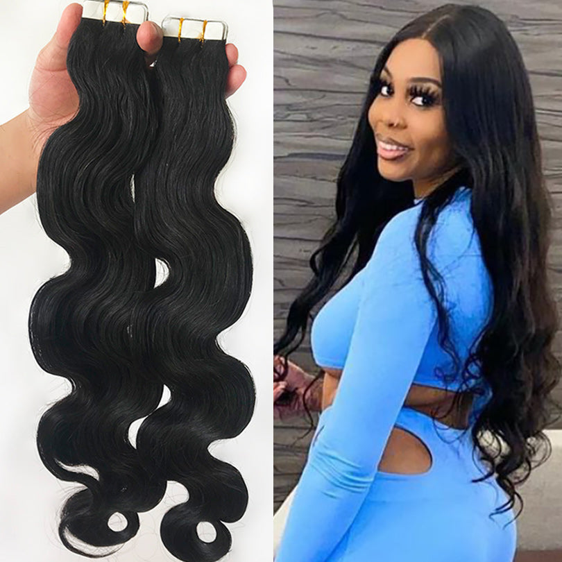 1 Bundle Cuticle Aligned Wholesale Extensions Tape In Raw Human Hair