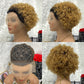 13x1 Brazilian 100% Virgin Hair Pixie Wig Curly  Remy Transparent Lace Short Curly Wigs