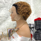 13x1 Brazilian 100% Virgin Hair Pixie Wig Curly  Remy Transparent Lace Short Curly Wigs
