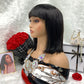 NATURAL Machine Made Color Wigs Human No Lace Cuticle Aligned Hair Bob Wig