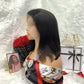 13x4  black Transparent Peruvian Hair Wig Virgin Colored Bob Lace Front Wig Hair