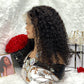 Kinky Jerry Curl Full Lace Wig Water Body Wave Front Wig 13x6 With Transparent Lace