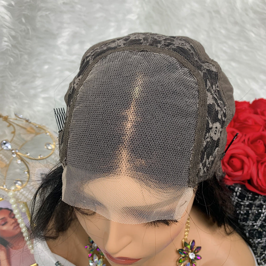 4x4 straight Transparent Lace Front Wigs 100% Virgin Jerry Curly Lace Wigs