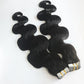 Cuticle Aligned Wholesale Brazilian Human Hair Extension Remy Hair Extensions Tape In Raw