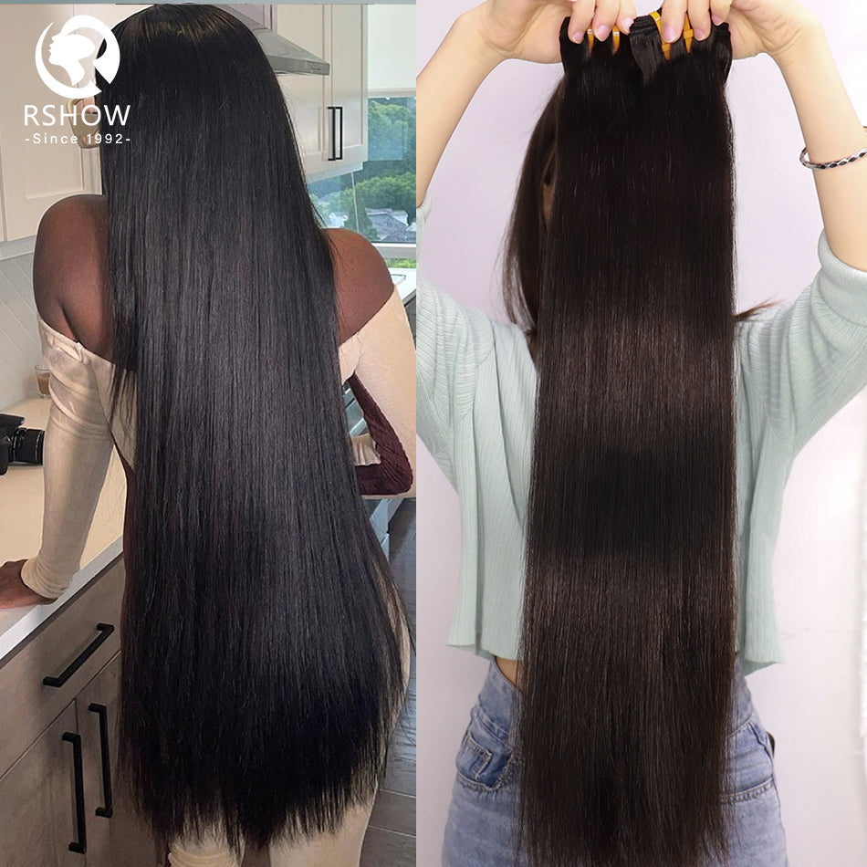 Double Drawn Virgin Hair Straight Bundles Bulk 12A Human Hair