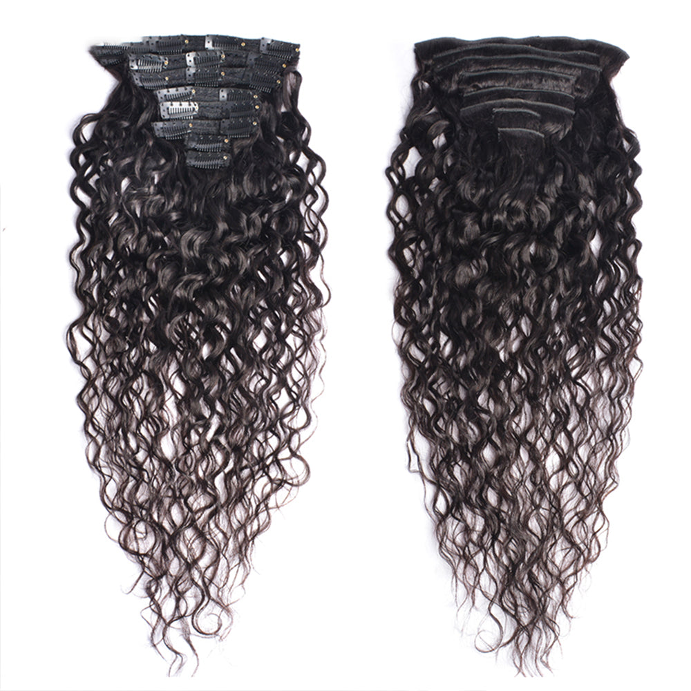 10A Clip In Vietnamese Hair Extensions Body Water Deep Wave Russian Hair Extensions Kinky Straight Curly
