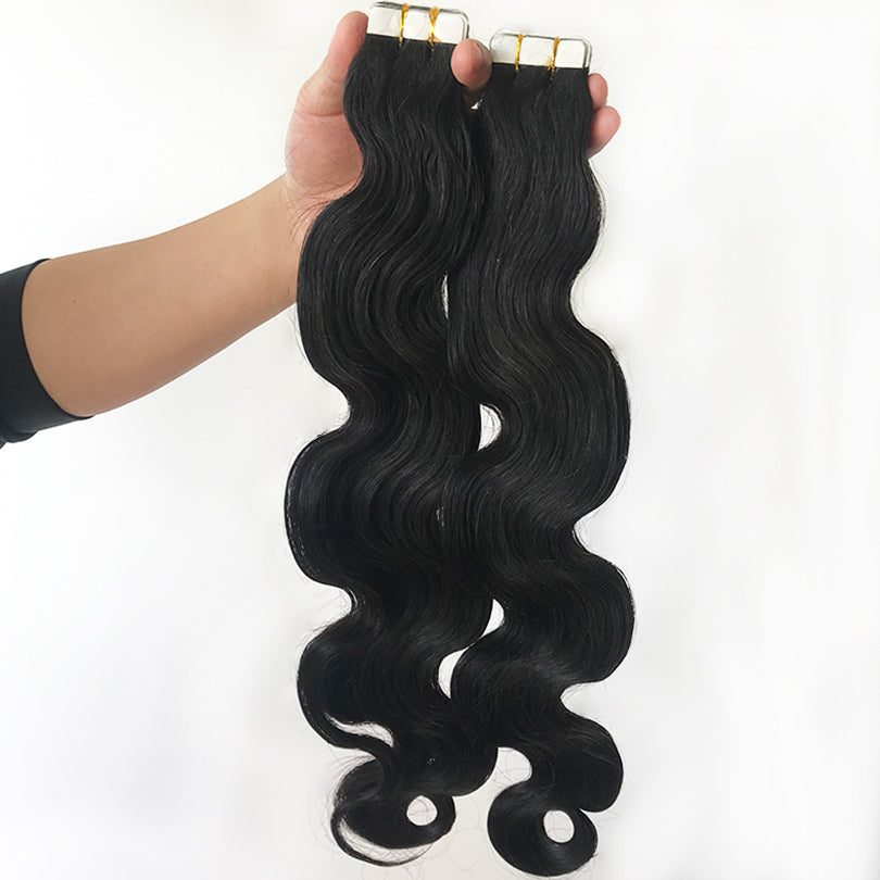 Cuticle Aligned Wholesale Brazilian Human Hair Extension Remy Hair Extensions Tape In Raw
