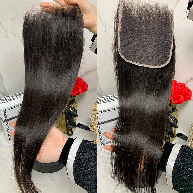 5x5 straight Transparent lace closure