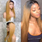 13x6 straight 1B-27 Lace Frontal Wig 100% Human Hair Virgin Hair