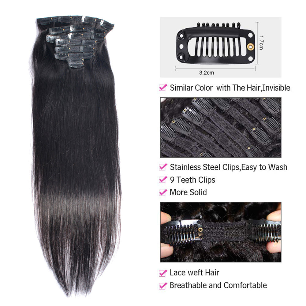 10A Clip In Vietnamese Hair Extensions Body Water Deep Wave Russian Hair Extensions Kinky Straight Curly