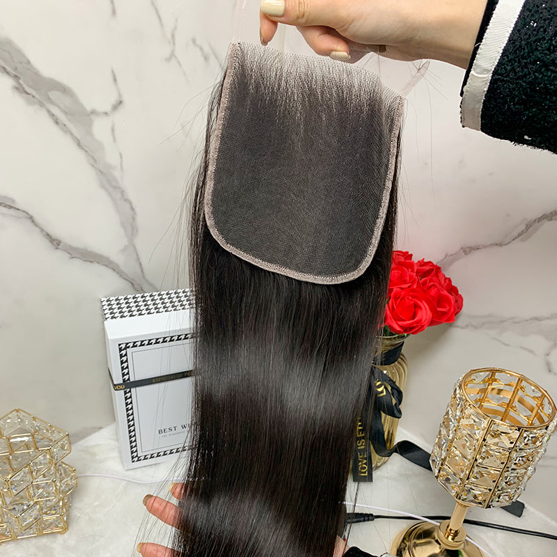 5x5 straight Transparent lace closure