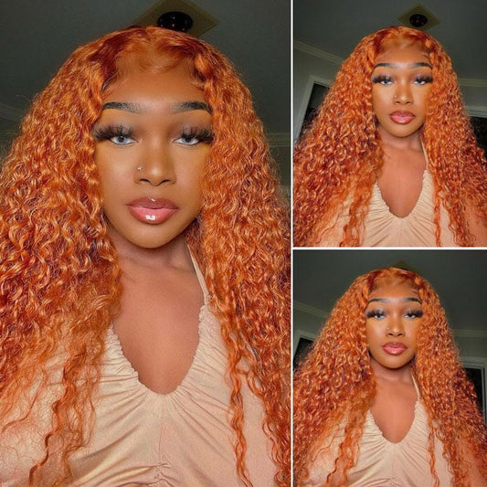 13x6 water wave 350 Lace Frontal Wig 100% Human Hair Virgin Hair