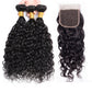 4*4 natrue small water wave Transparent Lace Closure