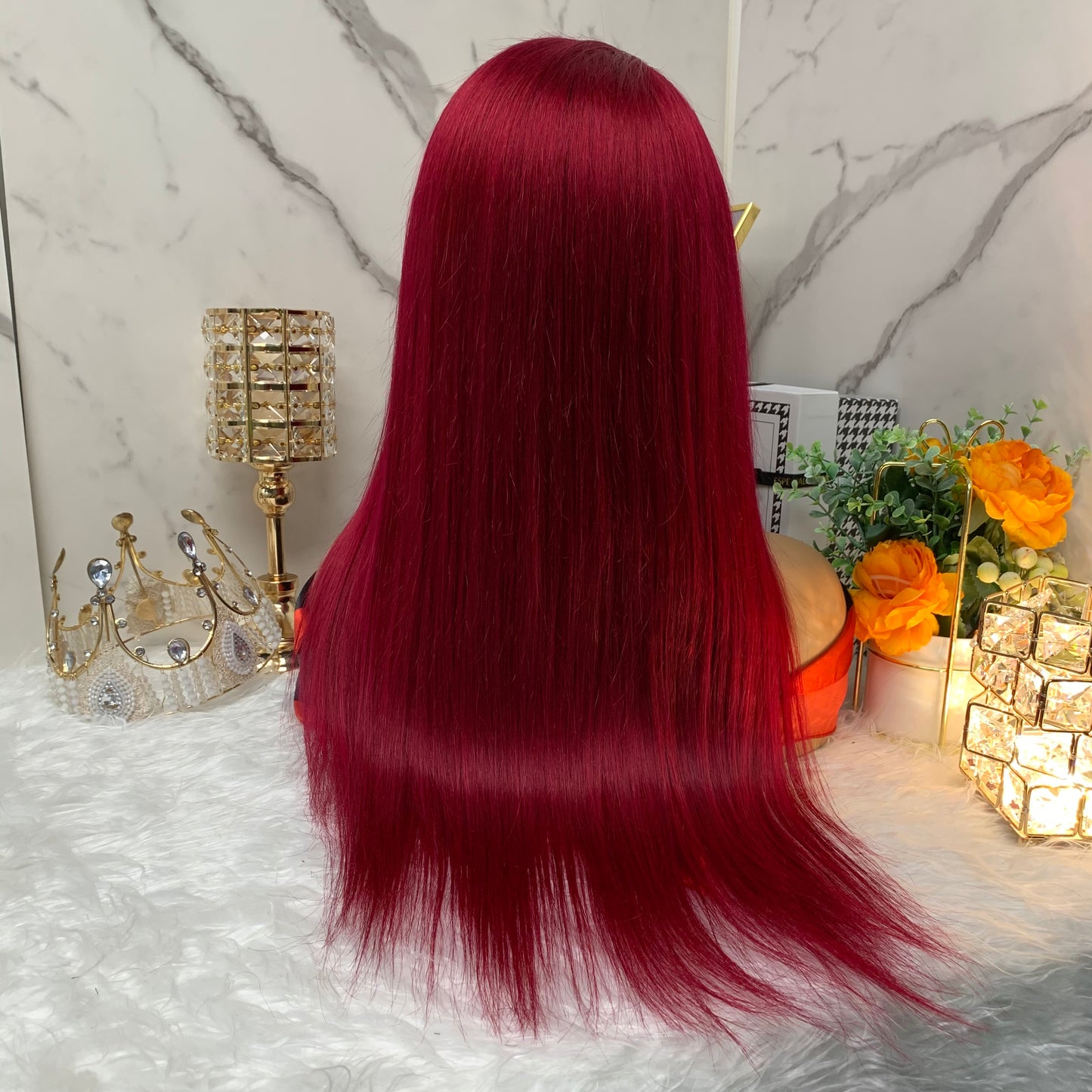 13*4 straight 99J Lace Front  Wigs 100% Virgin Human Hair
